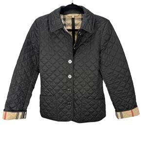 Burberry Brit Women's Black Quilted Jacket-Size Small